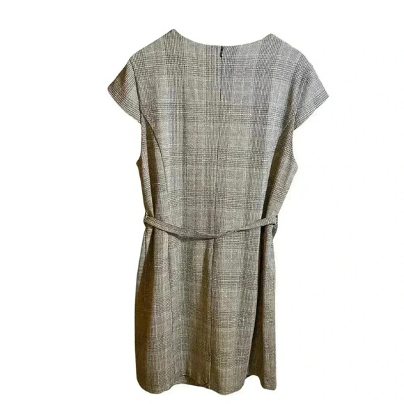 NWT H&M Women's Belted Midi Knee Length Sheath Dress Professional Grey XXL - Picture 2 of 16